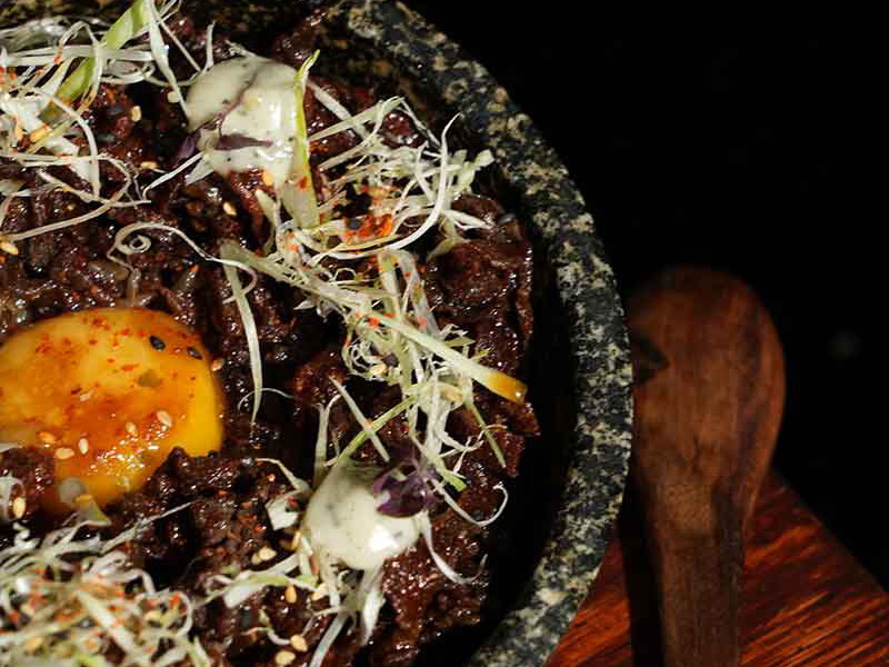 KAYA Bahrain Food Menu CRISPY WAGYU STONE BOWL