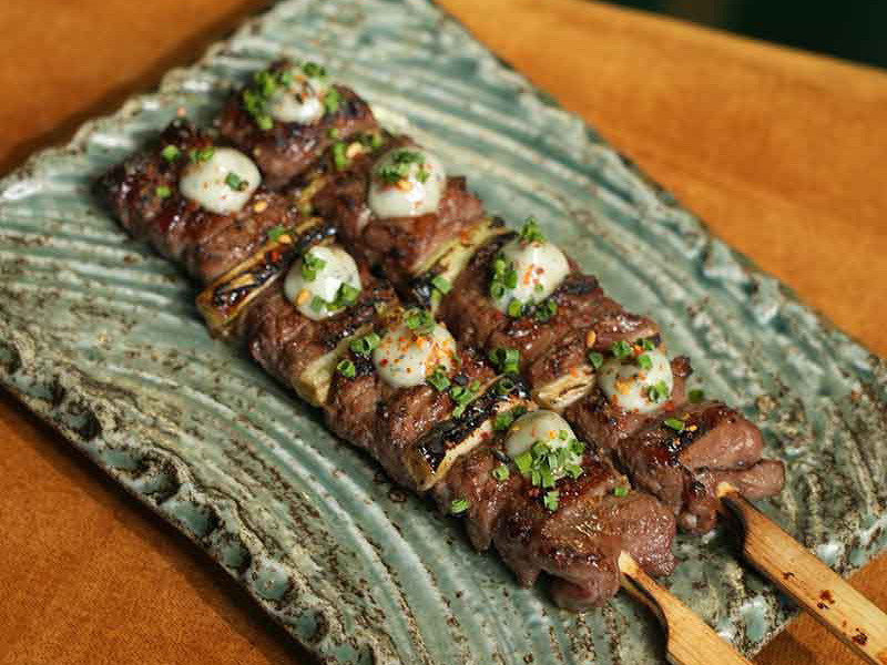 KAYA Bahrain Food Menu BEEF SKEWER WITH TRUFFLE MAYO