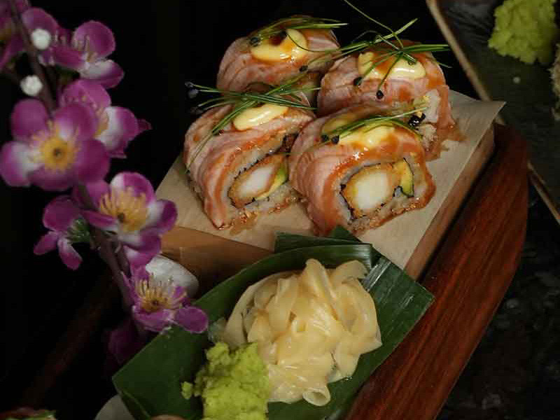 KAYA Bahrain Food Menu EBY FRY SALMON MAKI